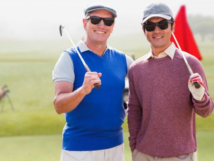 Golfers in sunglasses