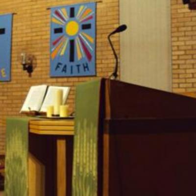 Pulpit and table
